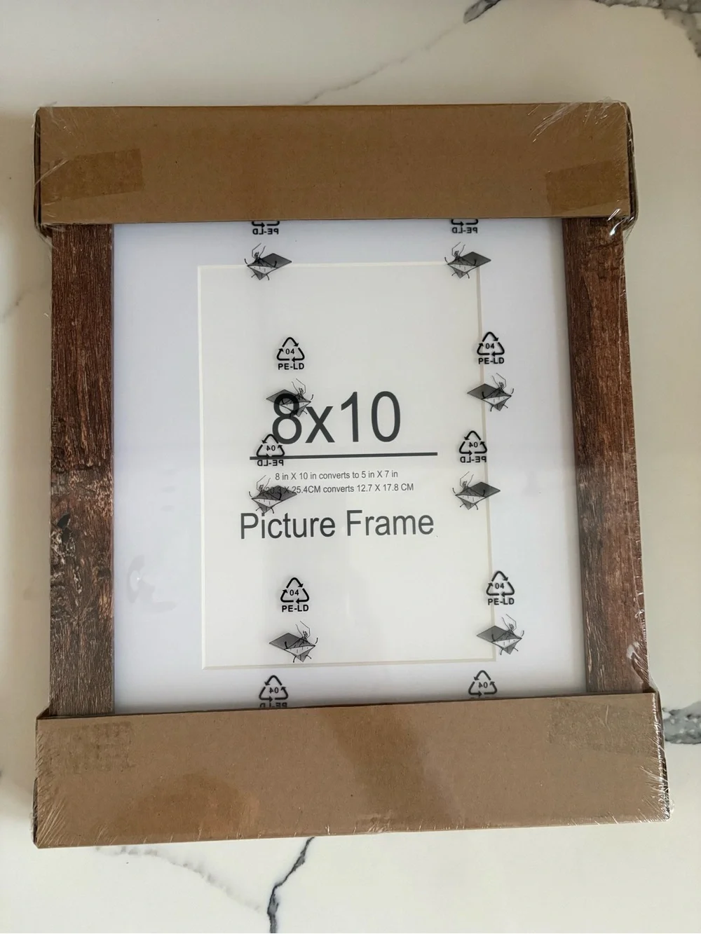 Kennethan 8x10 Rustic Brown Wood Photo Frame for Tabletop or Wall Mount